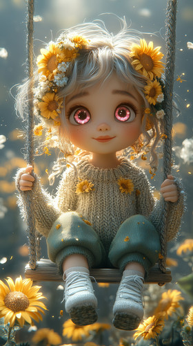 surajarts a cute girl doll 3d animation style sitting on the sw 68c173e2 a2b7 4c36 ac11 246ef2ad5102.jpg