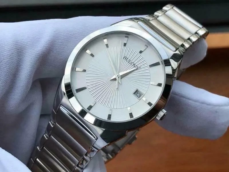 Relógio masculino Bulova 96B015, 38 mm, aço inoxidável