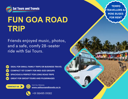 Our 28 seater took a fun loving group of friends to Goa