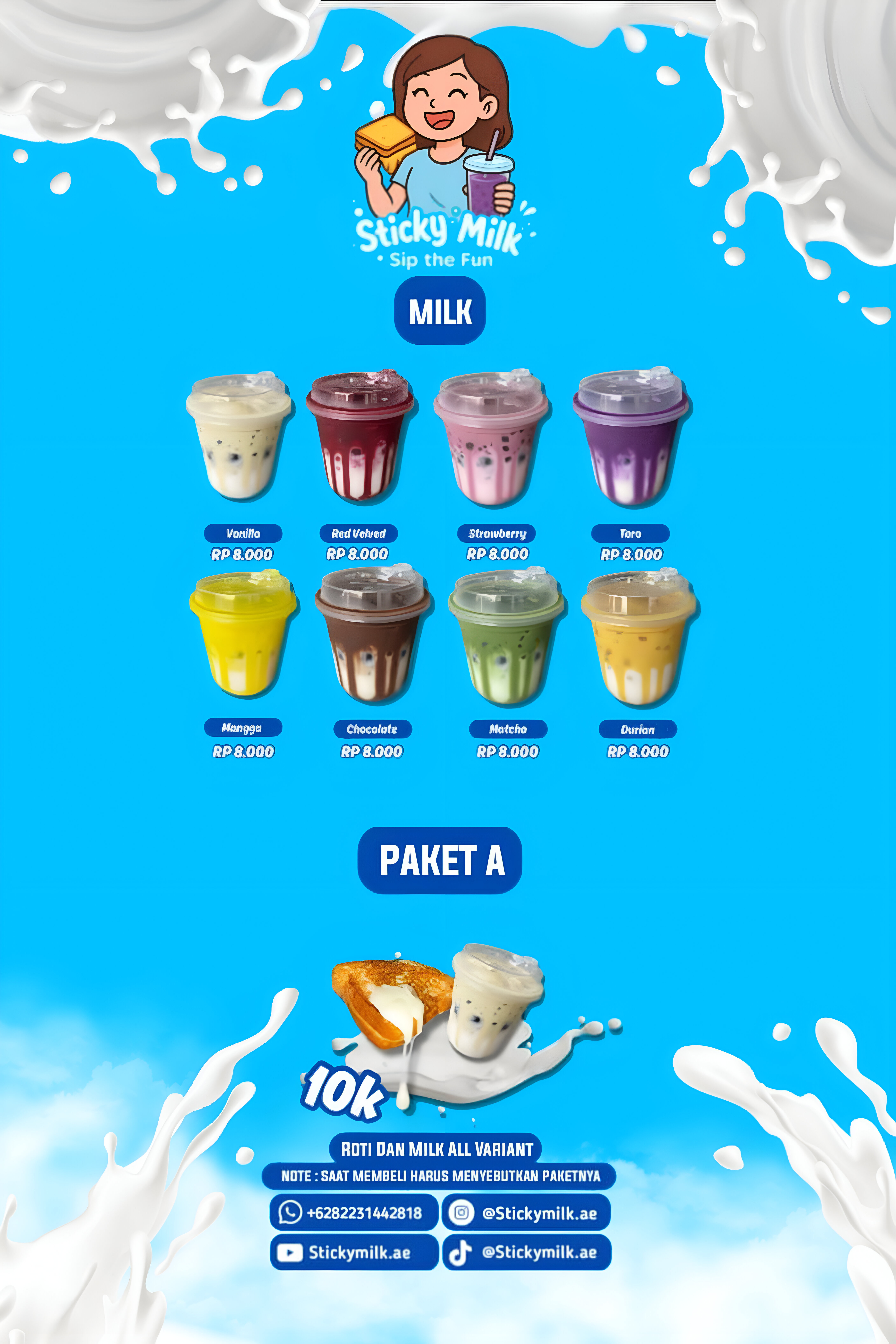 Sticky Milk Rasa Rasa @Stickymilk.ae | Instagram, Facebook, TikTok | Linktree
