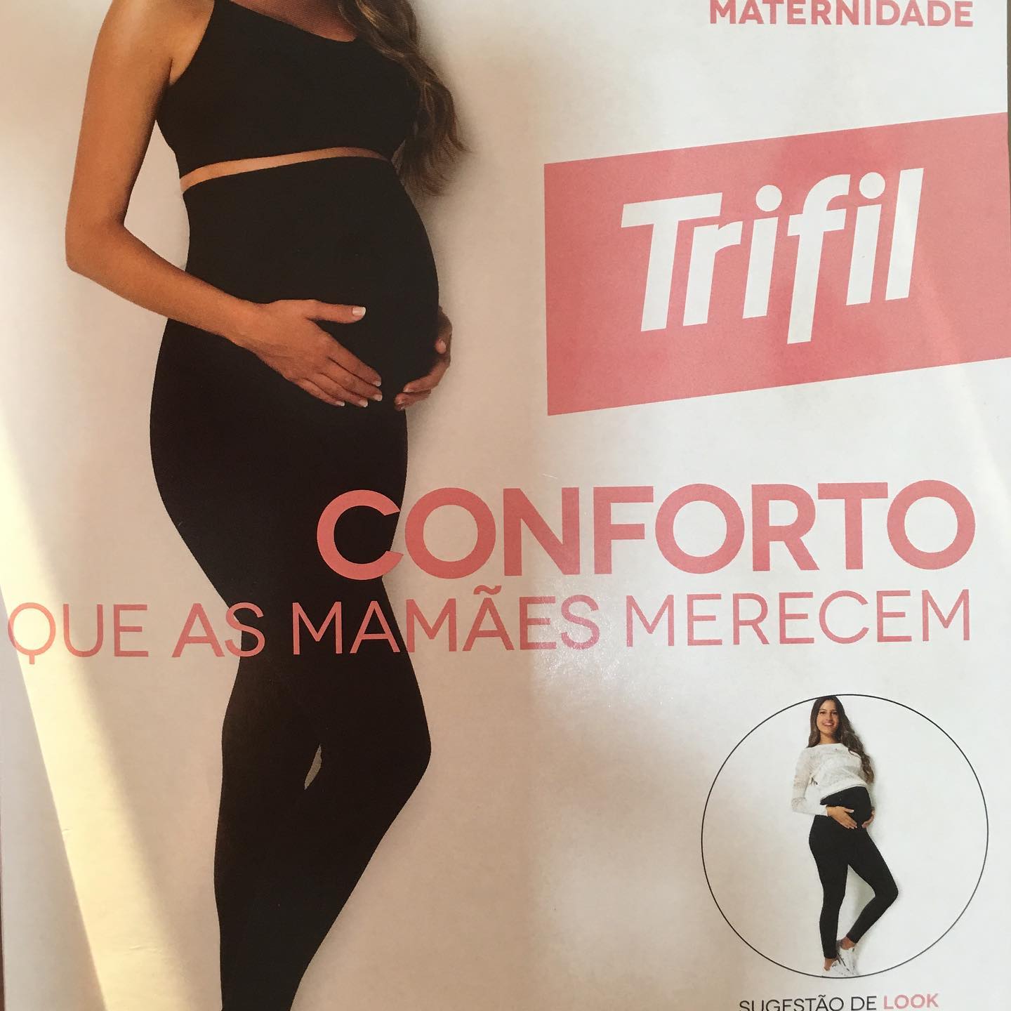 Calça Legging Maternidade Trifil Alta Longa