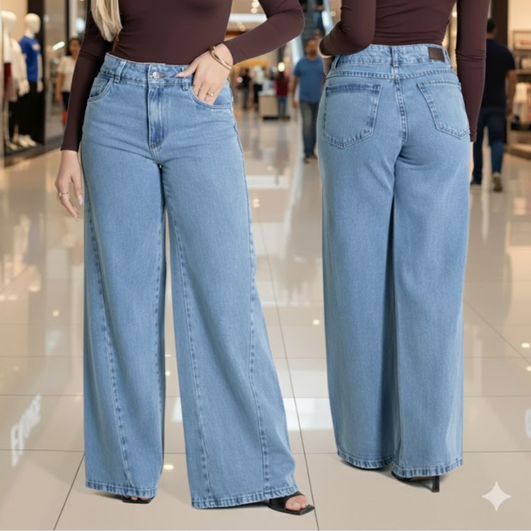 Calca Jeans Sawary Wide Leg_280185