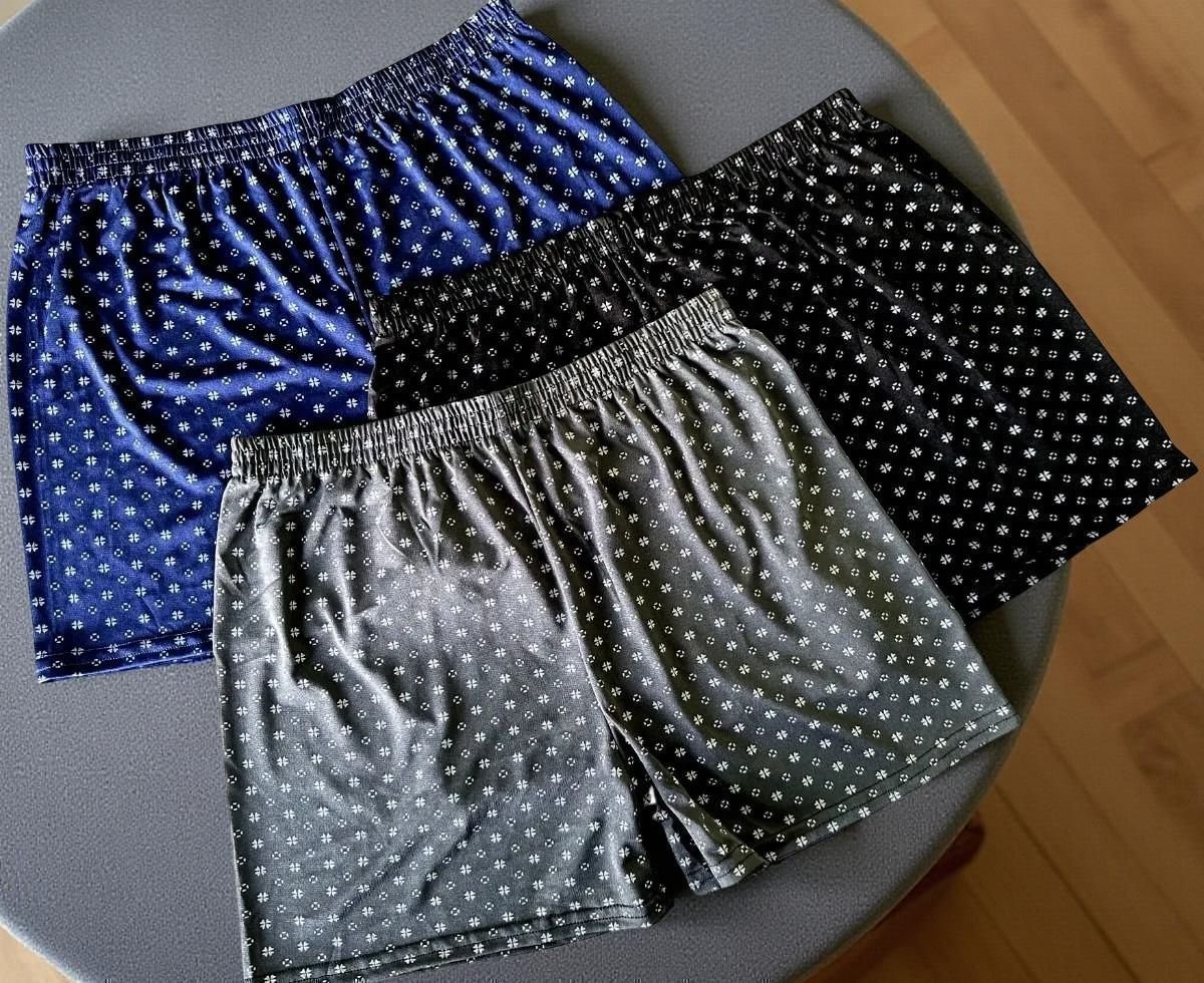 Kit 3 Cuecas Samba Canção Short Malha Fria Pijama Dormir