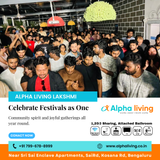 Celebrate every festival with joy at Alpha Living Lakshmi Coliving PG in Kadubeesanahalli.