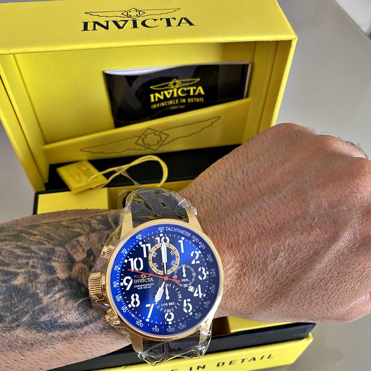 Invicta Relógio masculino com pulseira cronógrafo I Force Collection