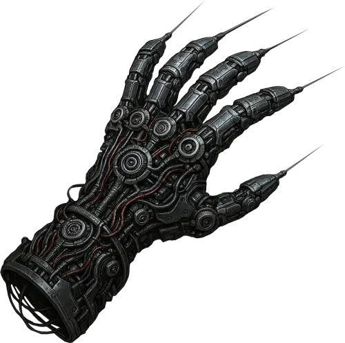 Mechanical Glove Weapon Close Up.webp