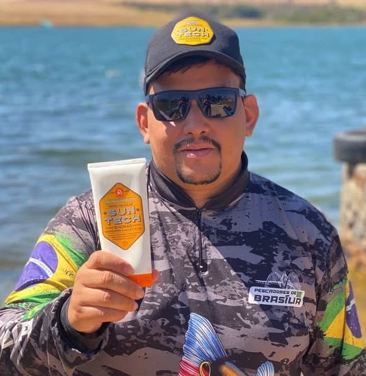 Atleta Marcos Medeiros usando Suntech