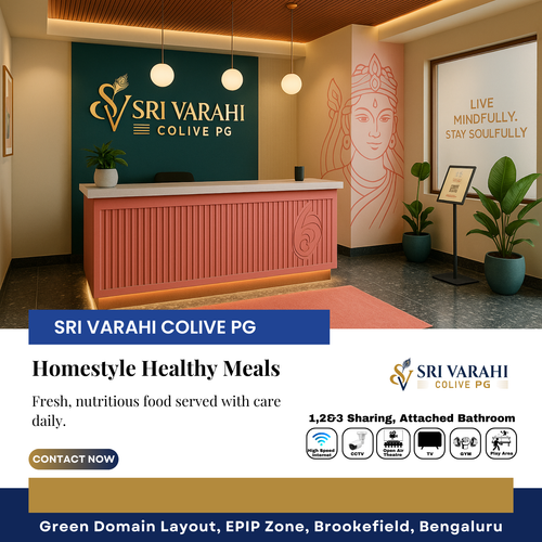 Sri Varahi Colive PG in Kundalahalli offers healthy and hygienic meals for residents..png