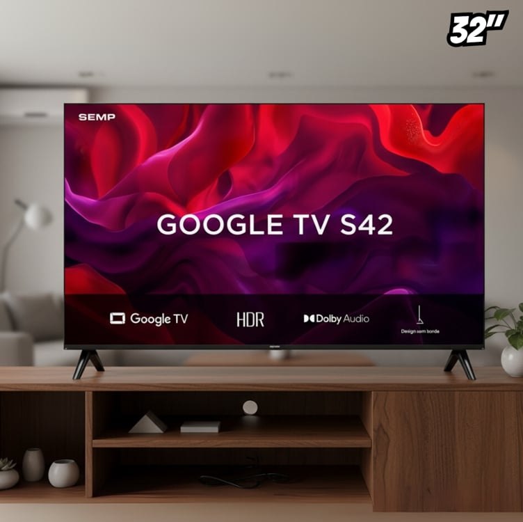 Smart Tv Semp 32 Led Hd Android Tv Wifi Bluetooth 2 Hdmi Google Tv 60hz Hdr10 32s42