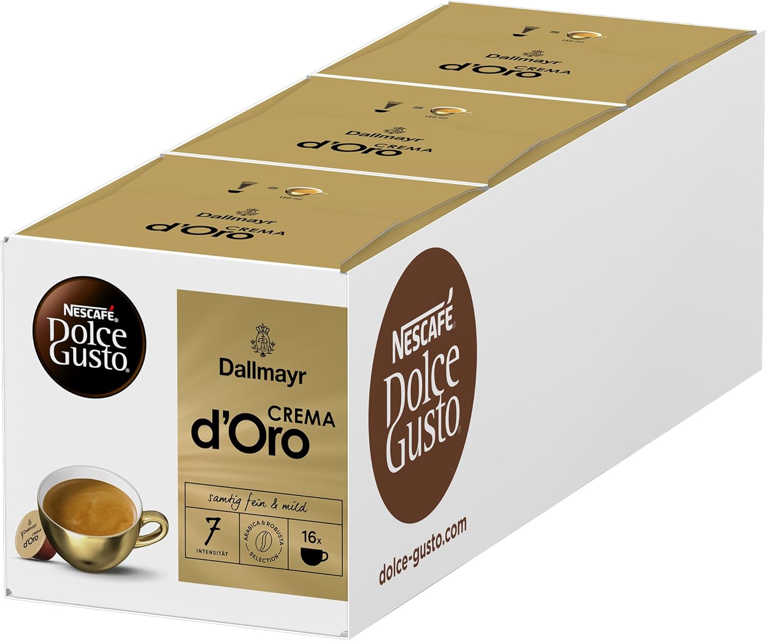 NESCAFÉ DOLCE GUSTO DALLMAYR Crema d'Oro koffiecapsules 3-pack (3 x 16 porties)