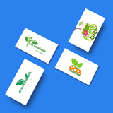 top view business cards mockup