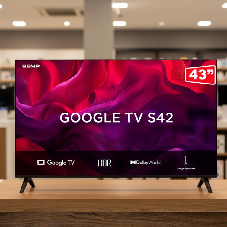Smart Tv Led Resolução Fhd 43 Semp 43s42 Hdr10 Dolby Audi