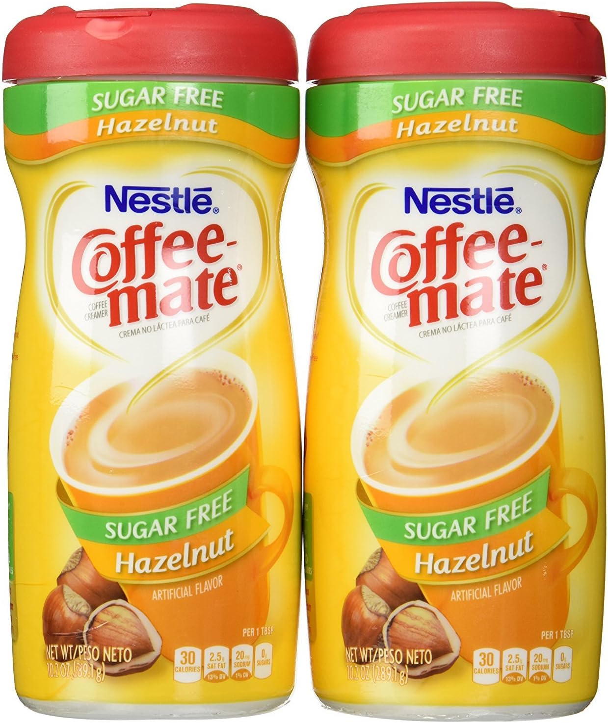 Coffee-Mate, Suikervrije Hazelnut, poedered koffiecrème (pak van 2)