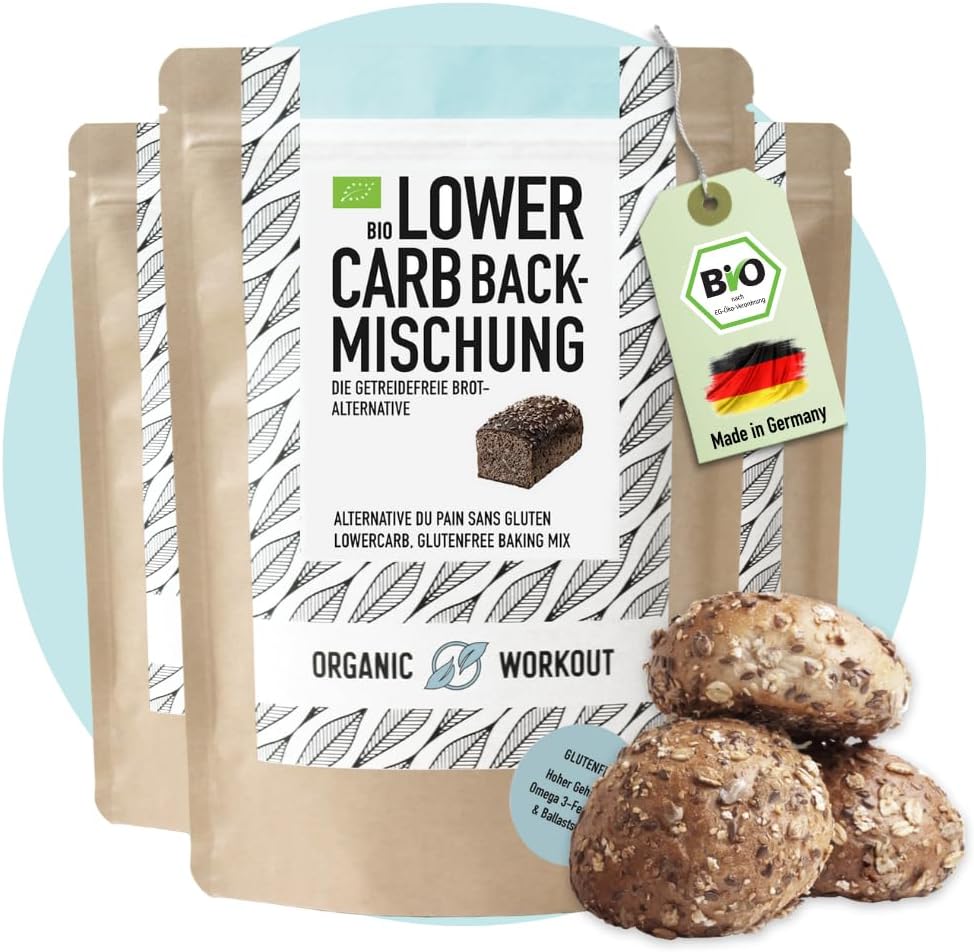 Organic Workout Lower-CARB-bakmix 3 pakketten