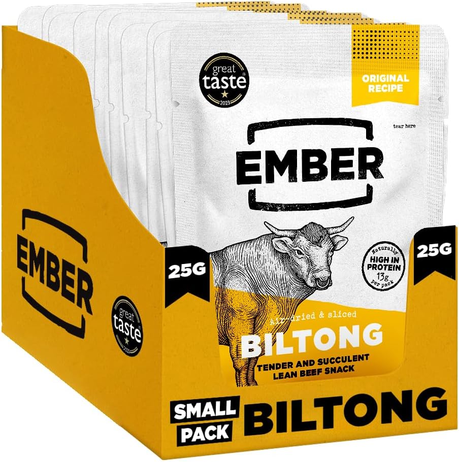 Ember Snacks - Biltong Beef Jerky (10x25g Original)