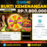 BUKTI KEMENANGAN 18 OKTOBER 2025 DI FUNKY TIME   RP.7.800.000