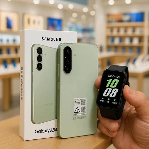 A56 5G (256GB) Verde + Galaxy Fit3 Grafite.jpg