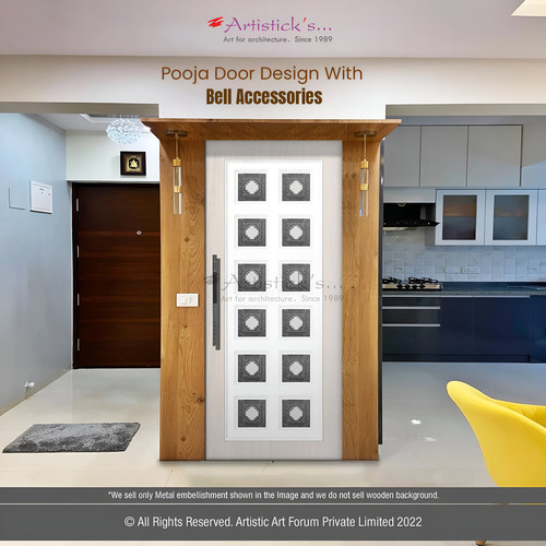 pooja door design with bell accessories art work.jpg