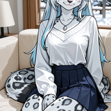 sitting on couch
