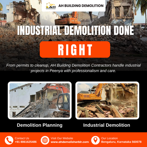 Successfully completed an industrial demolition at a factory in Peenya.