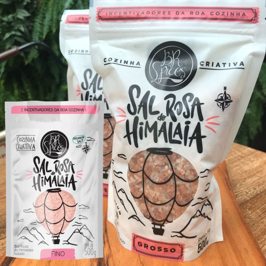 BrSpices – Sal Rosa Do Himalaia Iodado Fino BR Spices Pouch 500G