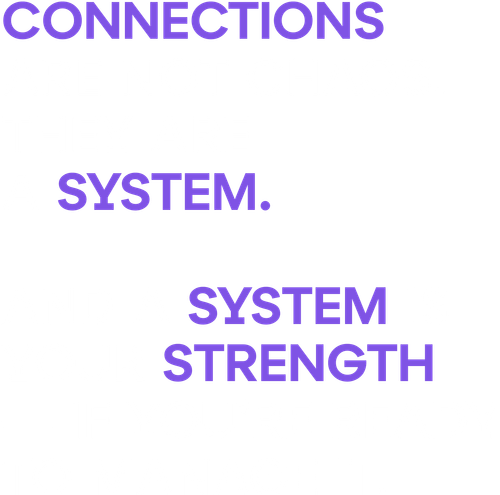 Connections are not chaos.  They are  a system.  And a system is your strength — if you’re ready to .png