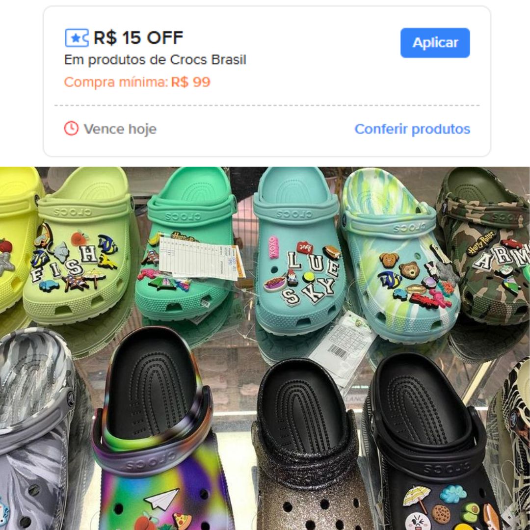Seleção de  Crocs infantis em oferta