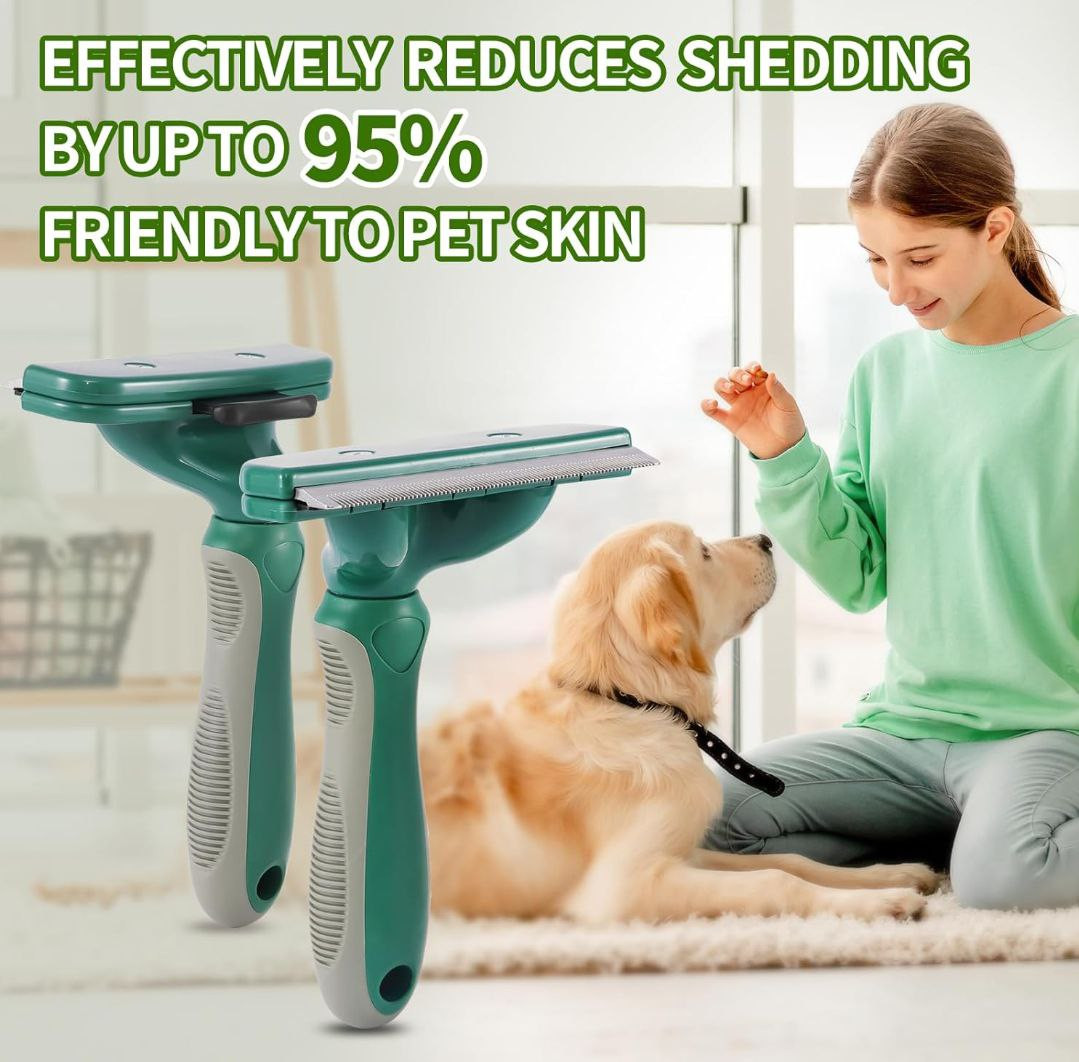 #VerdientProvisionen<br>Undercoat brush for fur change to remove loose fur care & undercoat with self-cleaning button