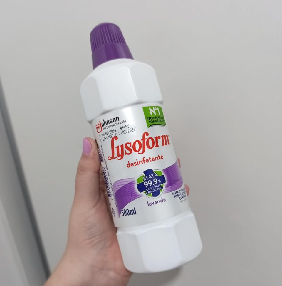 6 Lysoform Lavanda, Desinfetante Líquido, Limpeza Pesada e Eficiente, 500ml
