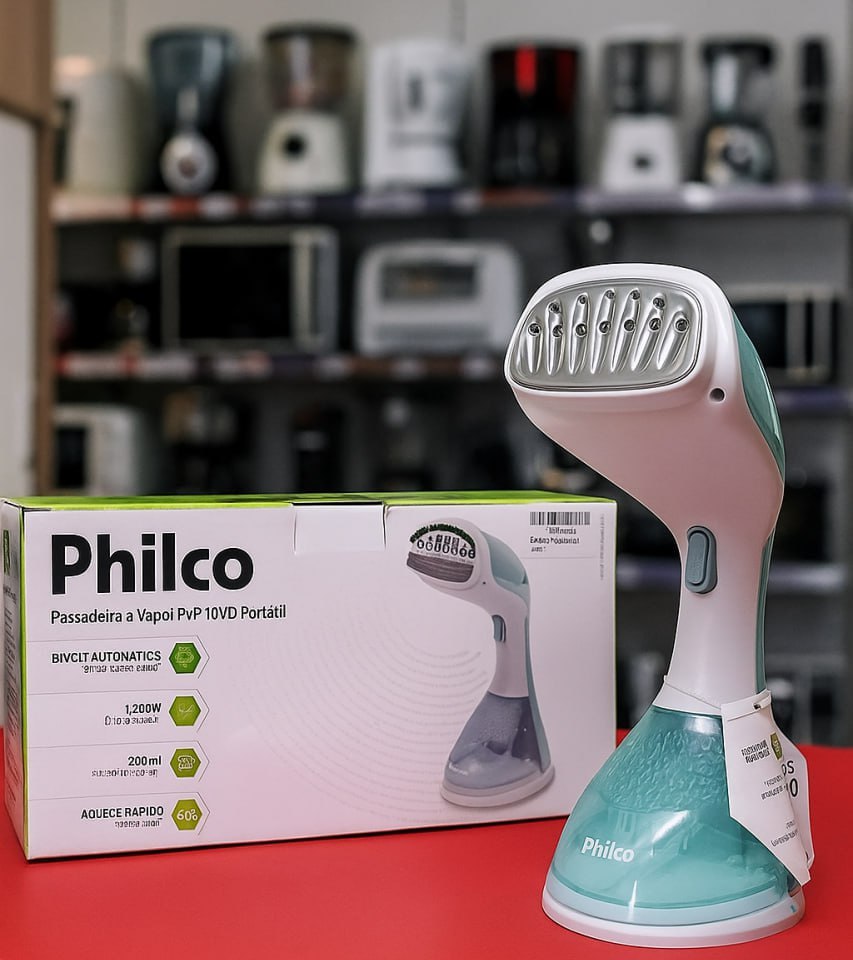 Passadeira A Vapor Portátil Pvp10vd 1200W Branco E Verde Philco