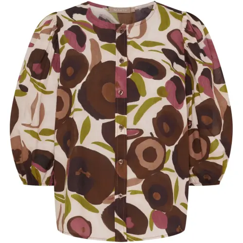 Marta du Chateau dam blus MdcEvelina 58130M Shirt 58130M Brown Print 1800x1800.webp