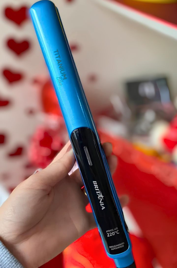 Chapinha | Prancha Britânia Titanium Blue 220°C Azul – Bivolt