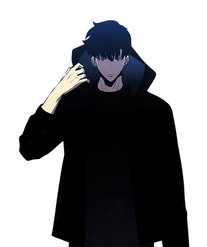 Jin Woo from Solo Leveling protagonist of the anime series manhwa transparent PNG image.png