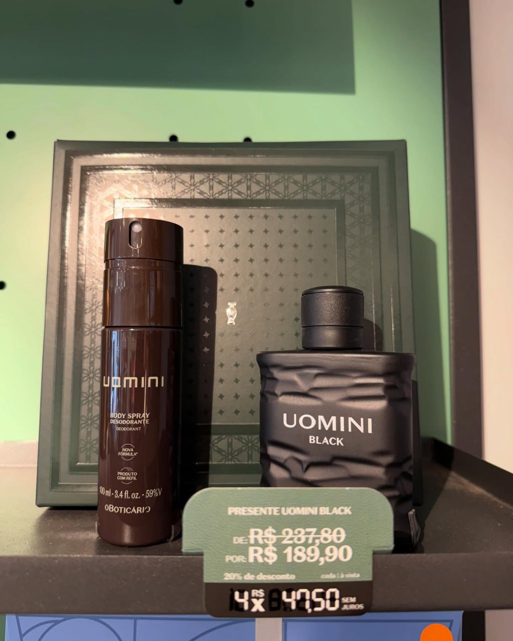 Combo Uomini: Black Desodorante Colônia 100ml + Body Spray 100ml