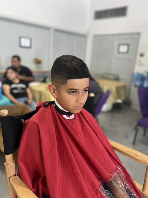 Large group of community members posing