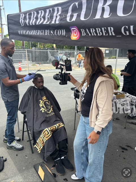 Barbershop interior view