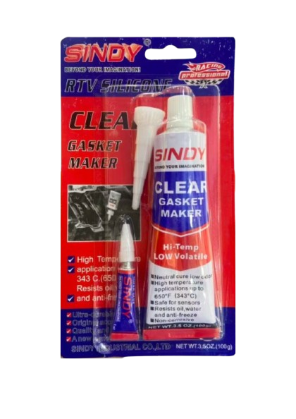 Sindy Clear Gasket Maker - High-temperature silicone sealant