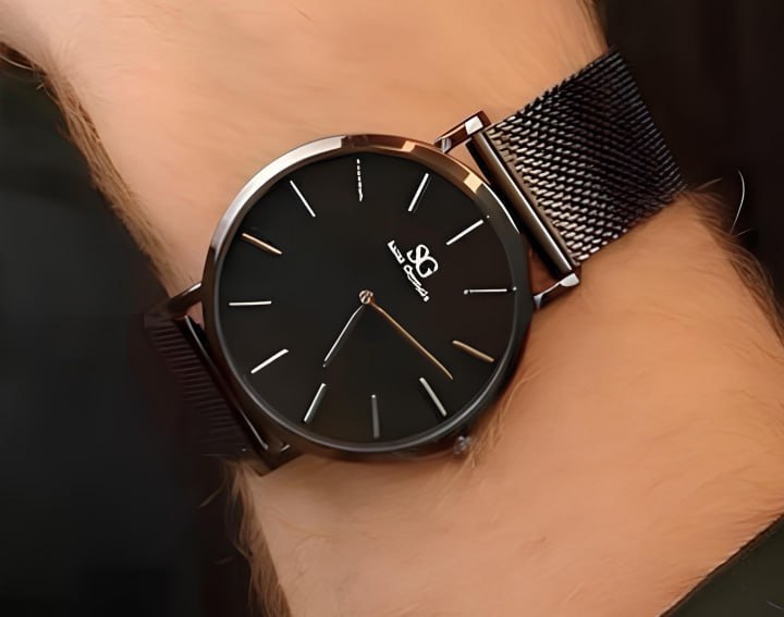 Relógio Masculino Preto Saint Germain Houston Full Black 40mm Fundo Preto