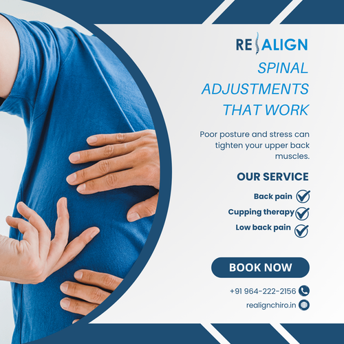 Upper back pain can build up slowly due to stress and posture issues.