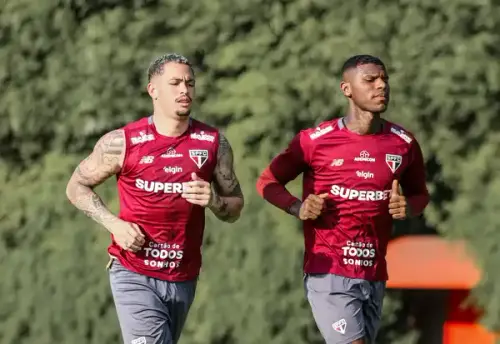 Desfalques preocupam: São Paulo encerra treino tenso antes do duelo crucial com o Bragantino