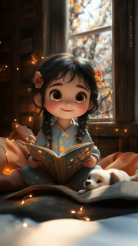 surajarts a cute little baby girl in 3d animation style smiling 4d2c3e43 555c 414a a7b4 f03457771af2.jpg