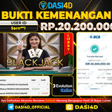 BUKTI KEMENANGAN 08 NOVEMBER  2025 DI BLACK JACK RP.20.200.000
