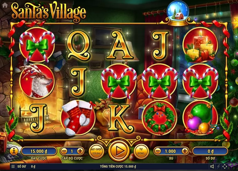 Trò chơi Slot tại Vwin mùa Giáng Sinh : Santa's Village