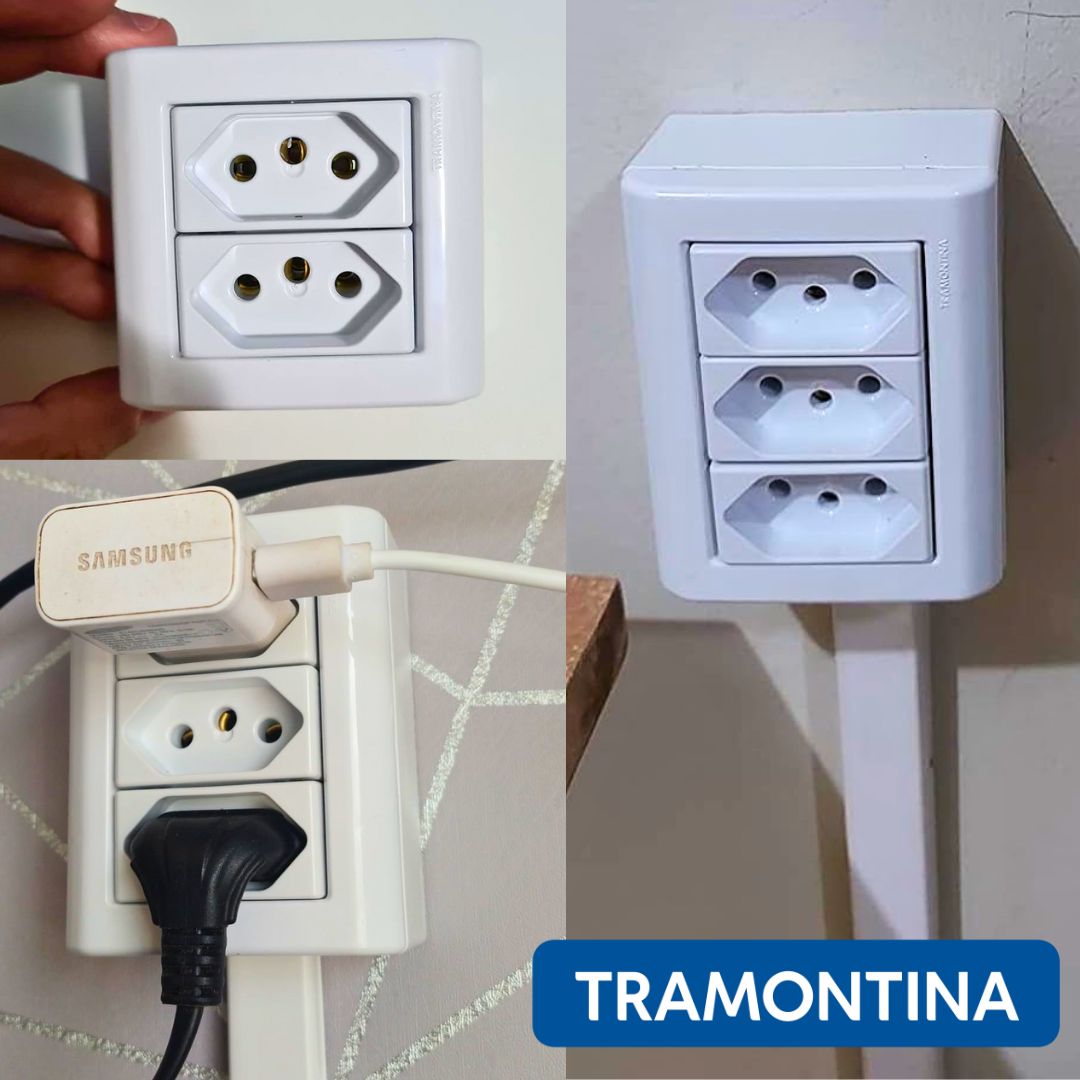 Tramontina Caixa de Sobrepor com 2 Tomadas 2P+T 20 A 250 V – LizFlex