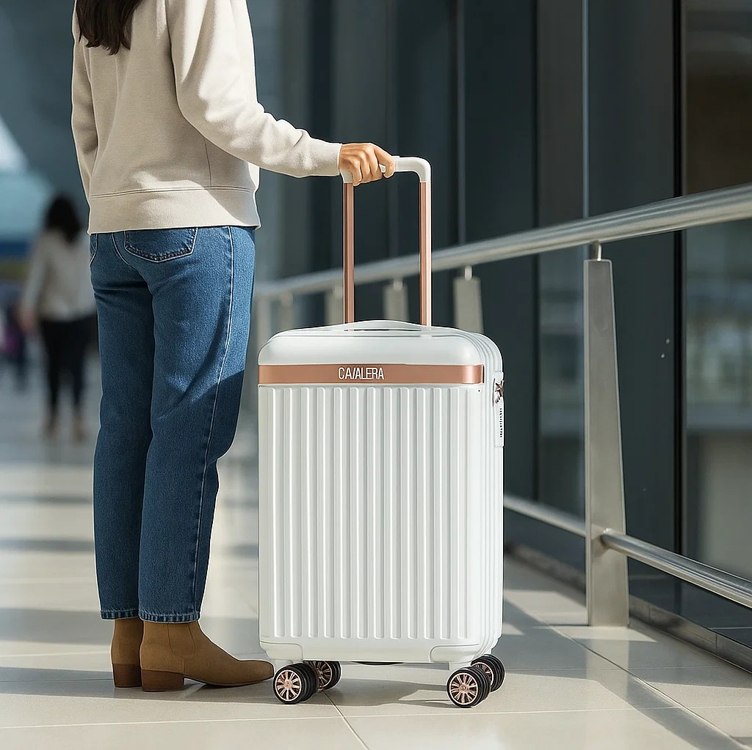 Mala de Viagem Cavalera ABS C/ Cadeado Resistente TSA – Branco