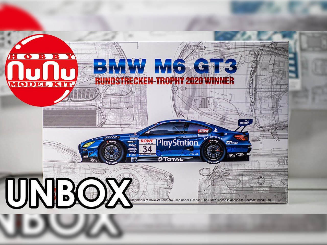 Nunu BMW M6 GT3 1/24 Car Model Kit Unbox Nunu BMW M6 GT3 1/24 Car Model Kit Unbox