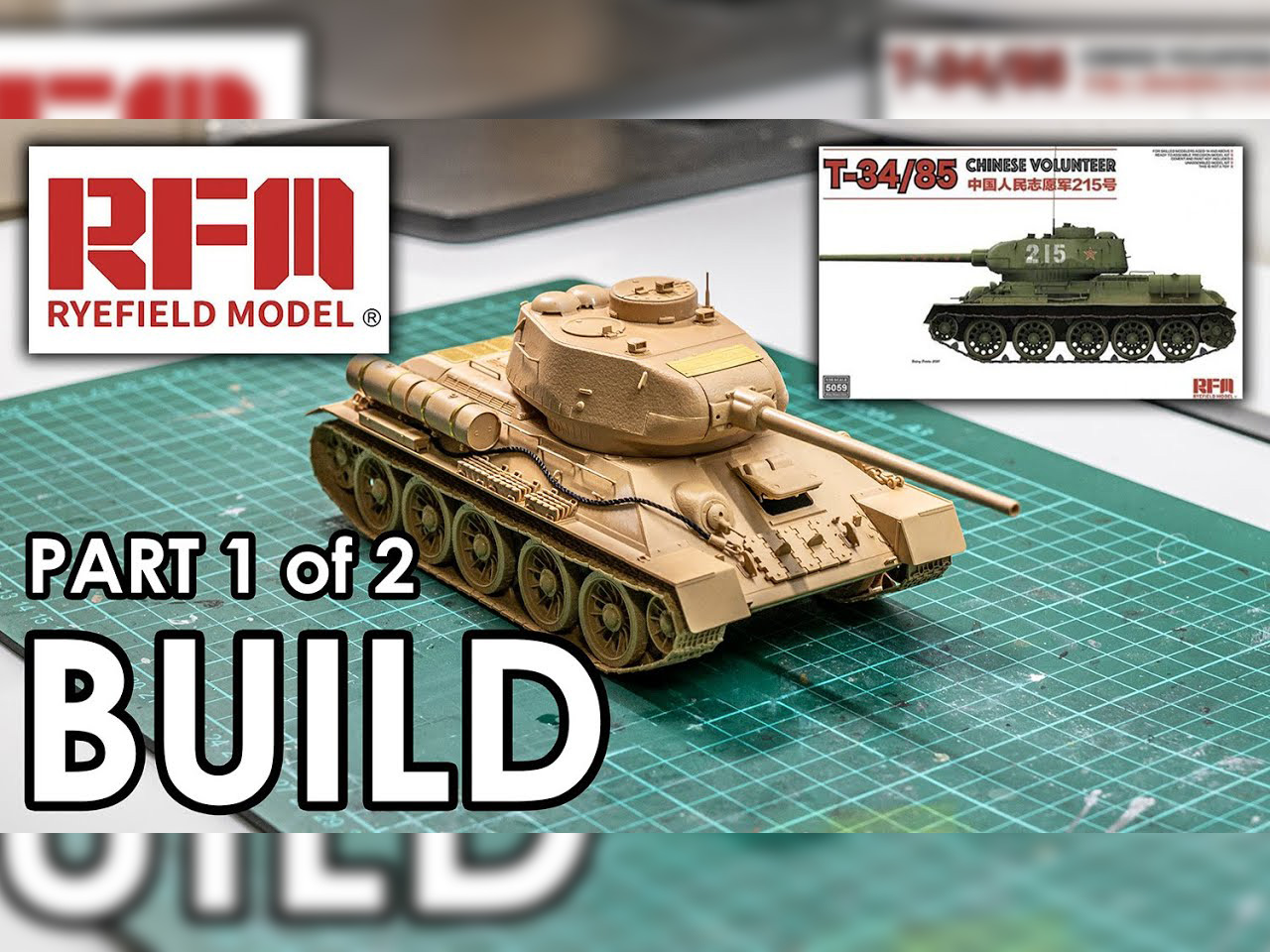 Rye Field Models T34/85 Chinese Volunteer Tank Model Kit Build Video Part 1 of 2 Rye Field Models T34/85 Chinese Volunteer Tank Model Kit Build Video Part 1 of 2