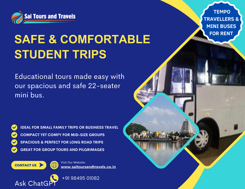 Our 22 seater mini bus made a recent educational trip to Srikalahasti