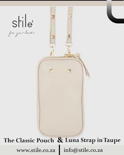 The Classic Pouch and Luna Strap in Taupe - Stile.co.za.jpg