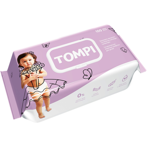 4870237159941 365191 САЛФЕТКИ TOMPI ДЕТСКИЕ ВЛАЖНЫЕ С АРОМАТОМ 100ШТ ФЛ П.png